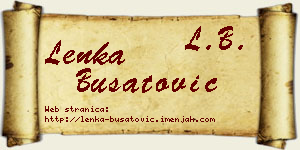 Lenka Bušatović vizit kartica